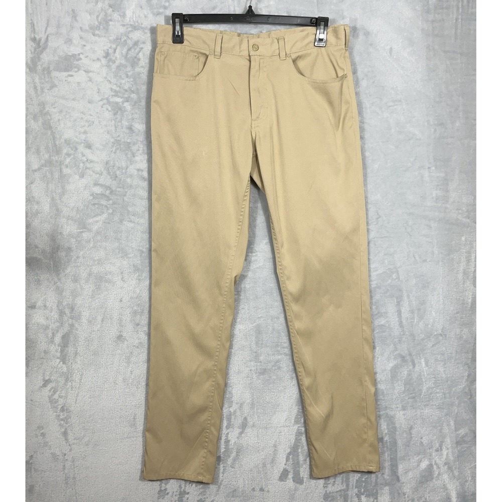 Brooks Brothers Mens 34x32 Tan Casual Everyday Chino Pants Trousers Performance‎